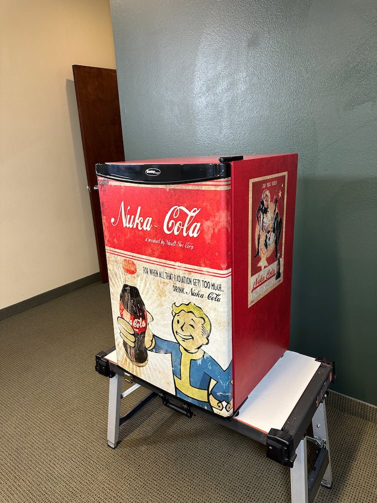 Nuka Cola Vault Boy Crossover Mini Fridge Wrap